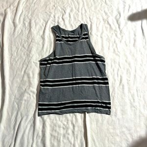 Black and grey tank top with striped